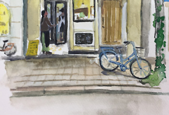 gorey cafe outside image illust by natunatuna